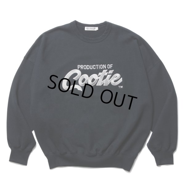 画像1: COOTIE PRODUCTIONS/Embroidery Sweat Crew（PRODUCTION OF COOTIE）（Black）［スウェットクルー-23秋冬］ (1)