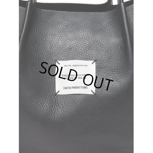 画像4: COOTIE PRODUCTIONS/Leather Tote Bag（Black）［レザートートバッグ-23秋冬］ (4)