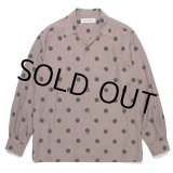 画像: WACKO MARIA/DOTS OPEN COLLAR SHIRT（BROWN）［ドットオープンカラーシャツ-23秋冬］