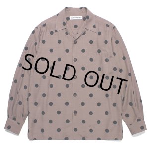 画像: WACKO MARIA/DOTS OPEN COLLAR SHIRT（BROWN）［ドットオープンカラーシャツ-23秋冬］