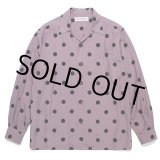 画像: WACKO MARIA/DOTS OPEN COLLAR SHIRT（PURPLE）［ドットオープンカラーシャツ-23秋冬］