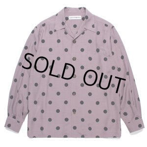 画像: WACKO MARIA/DOTS OPEN COLLAR SHIRT（PURPLE）［ドットオープンカラーシャツ-23秋冬］