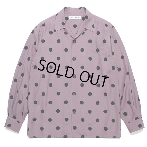 画像1: WACKO MARIA/DOTS OPEN COLLAR SHIRT（PURPLE）［ドットオープンカラーシャツ-23秋冬］ (1)