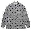 画像1: WACKO MARIA/DOTS OPEN COLLAR SHIRT（GRAY）［ドットオープンカラーシャツ-23秋冬］ (1)