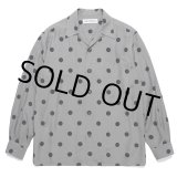 画像: WACKO MARIA/DOTS OPEN COLLAR SHIRT（GRAY）［ドットオープンカラーシャツ-23秋冬］
