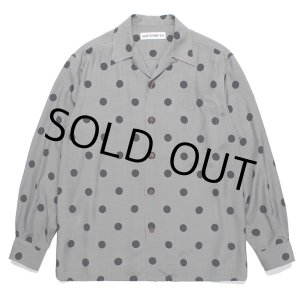 画像: WACKO MARIA/DOTS OPEN COLLAR SHIRT（GRAY）［ドットオープンカラーシャツ-23秋冬］