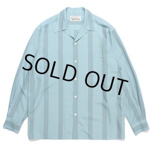 画像: WACKO MARIA/STRIPED OPEN COLLAR SHIRT（TURQUIOSE）［ストライプオープンカラーシャツ-23秋冬］