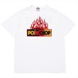 画像1: PORKCHOP/FIRE BLOCK POCKET TEE（WHITE）［プリントポケT-23秋冬］ (1)