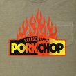 画像3: PORKCHOP/FIRE BLOCK POCKET TEE（KHAKI）［プリントポケT-23秋冬］ (3)