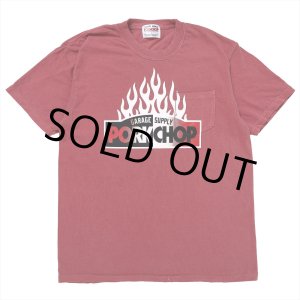 画像: PORKCHOP/FIRE BLOCK POCKET TEE（CRIMSON RED）［プリントポケT-23秋冬］