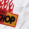 画像4: PORKCHOP/FIRE BLOCK POCKET TEE（WHITE）［プリントポケT-23秋冬］ (4)