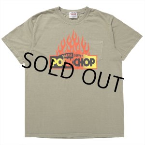 画像: PORKCHOP/FIRE BLOCK POCKET TEE（KHAKI）［プリントポケT-23秋冬］