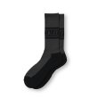 画像1: CALEE/JACQUARD PILE LINE SOCKS（CHARCOAL） 【30%OFF】［ラインソックス-23秋冬］ (1)