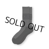 画像: CALEE/JACQUARD PILE LINE SOCKS（CHARCOAL） 【30%OFF】［ラインソックス-23秋冬］