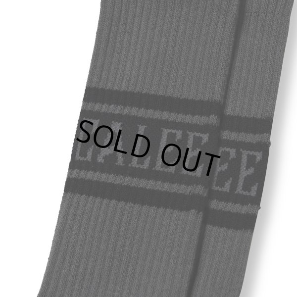 画像2: CALEE/JACQUARD PILE LINE SOCKS（CHARCOAL） 【30%OFF】［ラインソックス-23秋冬］ (2)