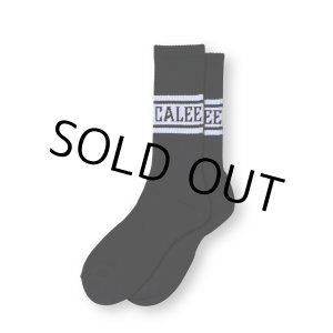 画像: CALEE/JACQUARD PILE LINE SOCKS（BLACK） 【40%OFF】［ラインソックス-23秋冬］