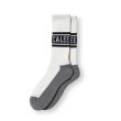 画像1: CALEE/JACQUARD PILE LINE SOCKS（WHITE）［ラインソックス-23秋冬］ (1)