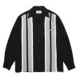 画像1: WACKO MARIA/SWITCHING OPEN COLLAR SHIRT（BLACK）［スイッチングオープンカラーシャツ-23秋冬］ (1)