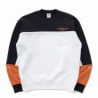 画像1: RATS/CROSS CUT CREW NECK SWEAT（BLACK）［クルーネックスウェット-23秋冬］ (1)