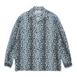 画像1: WACKO MARIA/LEOPARD OPEN COLLAR SHIRT（BLUE）［レオパードオープンカラーシャツ-23秋冬］ (1)