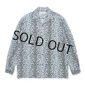 画像: WACKO MARIA/LEOPARD OPEN COLLAR SHIRT（BLUE）［レオパードオープンカラーシャツ-23秋冬］