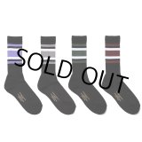 画像: WACKO MARIA/STRIPED JACQUARD SOCKS（各色）［ストライプジャガードソックス-23秋冬］