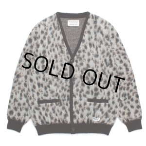 画像: WACKO MARIA/LEOPARD MOHAIR KNIT JACQUARD CARDIGAN（WHITE）［レオパードモヘアカーディガン-23秋冬］