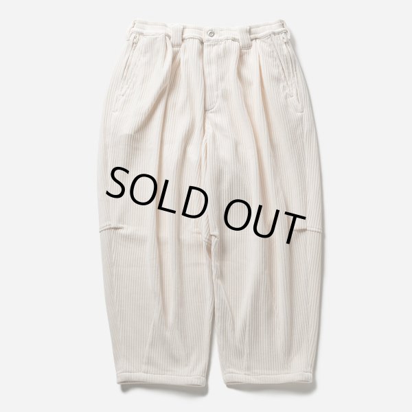 画像1: TIGHTBOOTH/KNIT CORD BALLOON PANTS（White）［コーデュロイバルーンパンツ-23秋冬］ (1)