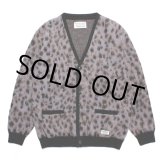 画像: WACKO MARIA/LEOPARD MOHAIR KNIT JACQUARD CARDIGAN（PURPLE）［レオパードモヘアカーディガン-23秋冬］