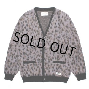 画像: WACKO MARIA/LEOPARD MOHAIR KNIT JACQUARD CARDIGAN（PURPLE）［レオパードモヘアカーディガン-23秋冬］