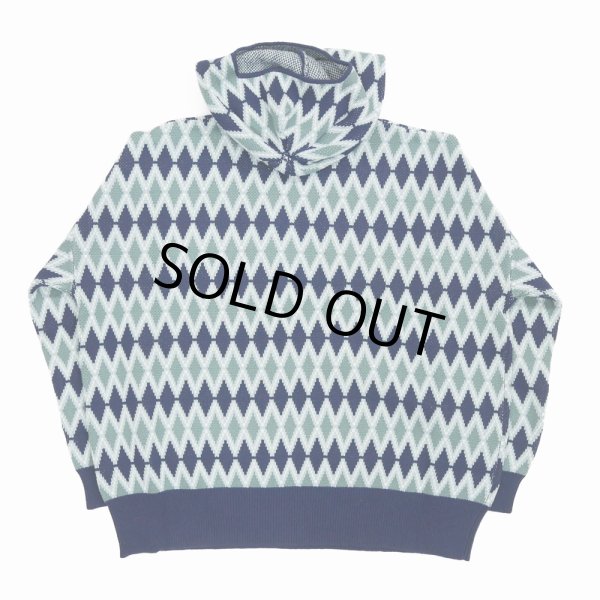 画像2: DAIRIKU/Face Cover Knit Pullover（Blue & Navy） 【30%OFF】［フェイスカバーニットプルオーバー-23秋冬］ (2)