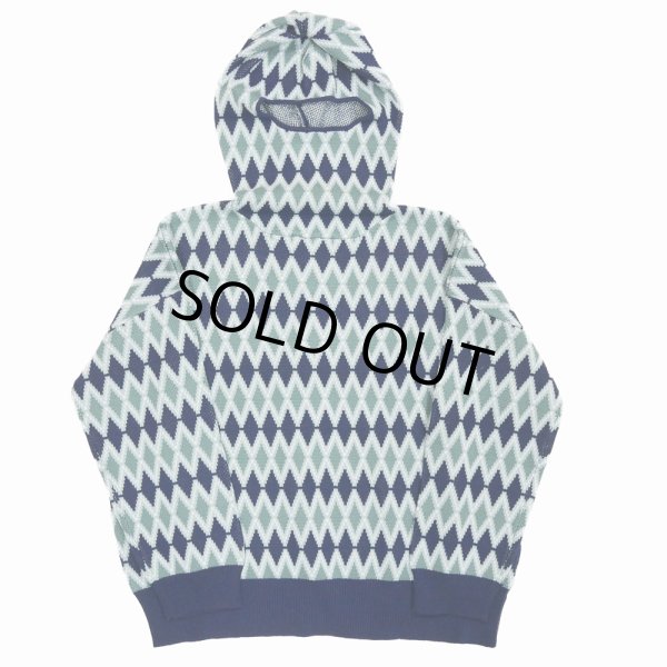 画像1: DAIRIKU/Face Cover Knit Pullover（Blue & Navy） 【30%OFF】［フェイスカバーニットプルオーバー-23秋冬］ (1)