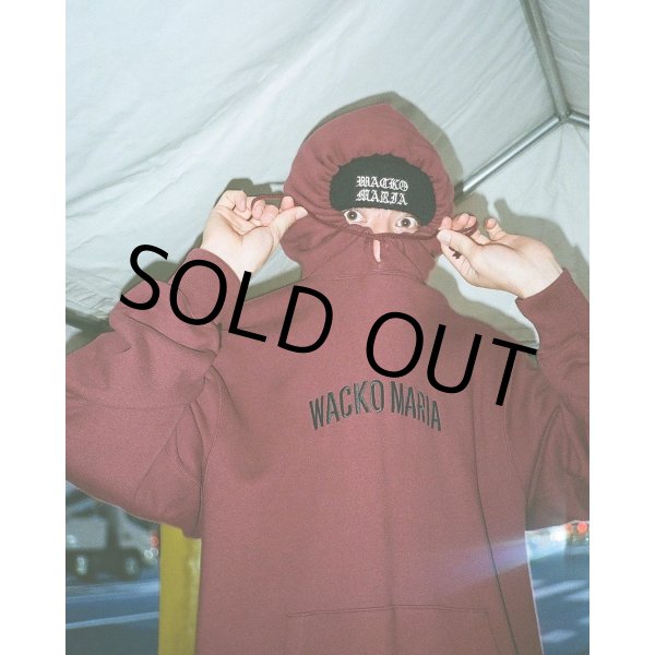 画像4: WACKO MARIA/MIDDLE WEIGHT PULL OVER HOODED SWEAT SHIRT（BURGUNDY）［プルオーバーパーカー-23秋冬］ (4)