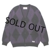 画像: WACKO MARIA/DIAMOND MOHAIR KNIT CARDIGAN（PURPLE）［ダイヤモンドモヘアカーディガン-23秋冬］