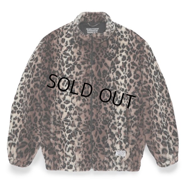 画像1: WACKO MARIA/FAUX LEOPARD FUR TRACK JACKET（BEIGE）［レオパードファートラックJKT-23秋冬］ (1)