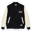 画像1: WACKO MARIA/LEATHER VARSITY JACKET（BLACK）［レザーヴァーシティJKT-23秋冬］ (1)