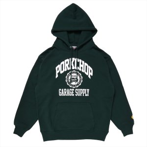 画像: PORKCHOP/2nd COLLEGE HOODIE（FOREST）［プルオーバーパーカー-23秋冬］