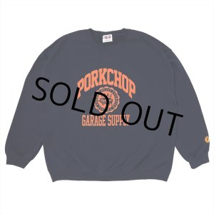 画像: PORKCHOP/2nd COLLEGE SWEAT（NAVY）［クルーネックスウェット-23秋冬］