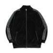 画像1: CALEE/VELOUR TRACK JACKET＜SPIRAL JACQUARD PATTERN＞（BLACK） 【30%OFF】［ベロアトラックJKT-23秋冬］ (1)