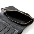 画像7: CALEE/PLANE LEATHER FLAP HALF WALLET＜STUDS CHARM＞（BLACK）［ハーフウォレット-23秋冬］ (7)