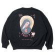 画像1: COOTIE PRODUCTIONS/Open End Yarn Sweat Crew（MARY）（Black）［スウェットクルー-23秋冬］ (1)