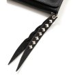 画像3: CALEE/PLANE LEATHER FLAP HALF WALLET＜STUDS CHARM＞（BLACK）［ハーフウォレット-23秋冬］ (3)