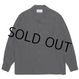 画像: WACKO MARIA/KASURI STRIPED OPEN COLLAR SHIRT（BLACK）［カスリオープンカラーシャツ-23秋冬］