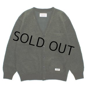 画像: WACKO MARIA/MOHAIR KNIT CARDIGAN（GREEN）［モヘアカーディガン-23秋冬］