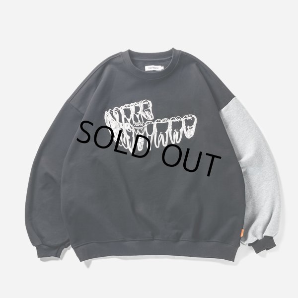 画像1: TIGHTBOOTH/IMPLANT CREW SWEAT（Black） 【30%OFF】［クルースウェット-23秋冬］ (1)