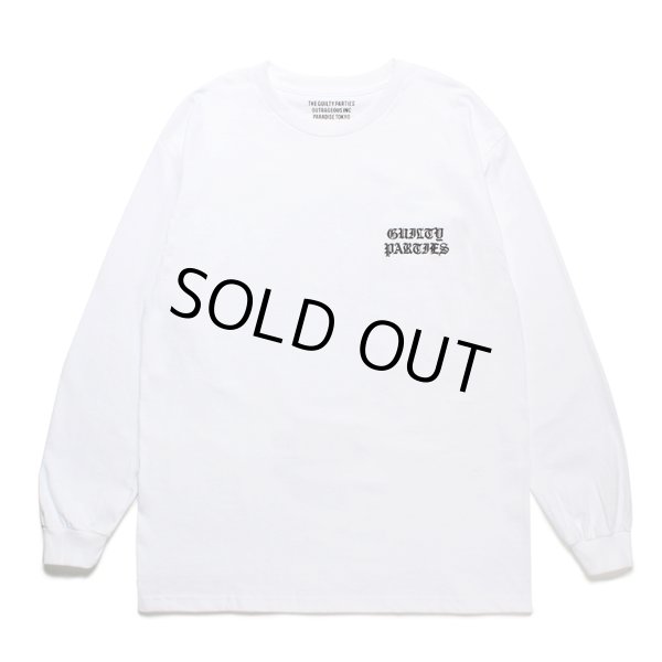 画像1: WACKO MARIA/LONG SLEEVE T-SHIRT（WHITE）［刺繍長袖T-23秋冬］ (1)