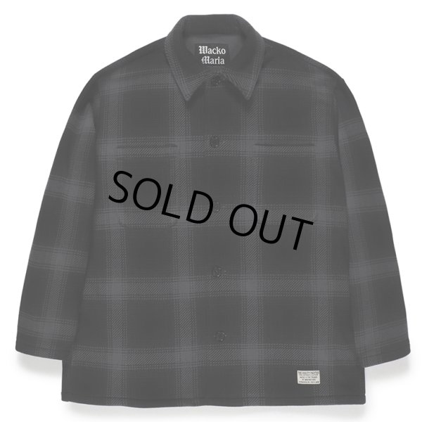 画像1: WACKO MARIA/CHECK FLEECE SHIRT JACKET（GRAY）［チェックフリースシャツJKT-23秋冬］ (1)