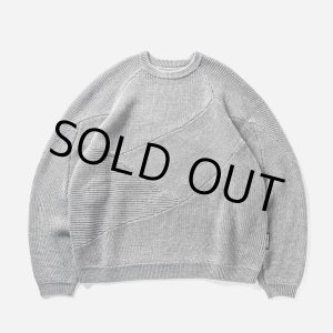 画像: TIGHTBOOTH/SPLICE KNIT SWEATER（Gray） 【30%OFF】［ニットセーター-23秋冬］