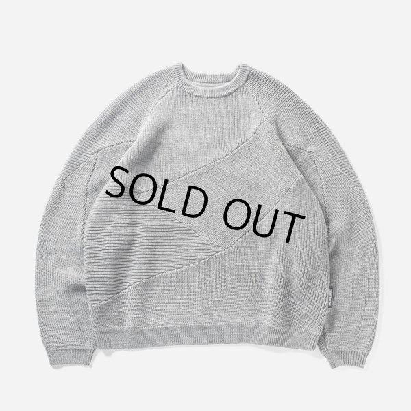 画像1: TIGHTBOOTH/SPLICE KNIT SWEATER（Gray） 【30%OFF】［ニットセーター-23秋冬］ (1)