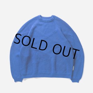 画像: TIGHTBOOTH/SPLICE KNIT SWEATER（Blue）［ニットセーター-23秋冬］